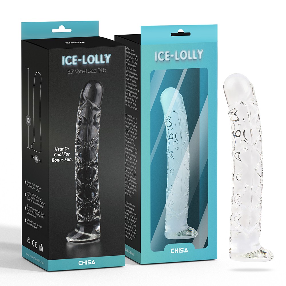 Dildo ze szkła żyłkowego o średnicy 6,5 cala