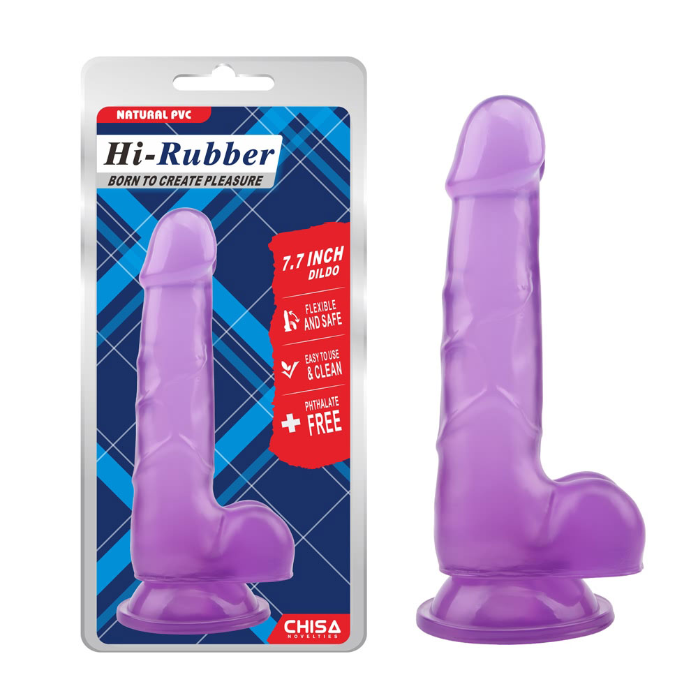7,7-calowy smukły dildo-fioletowy
