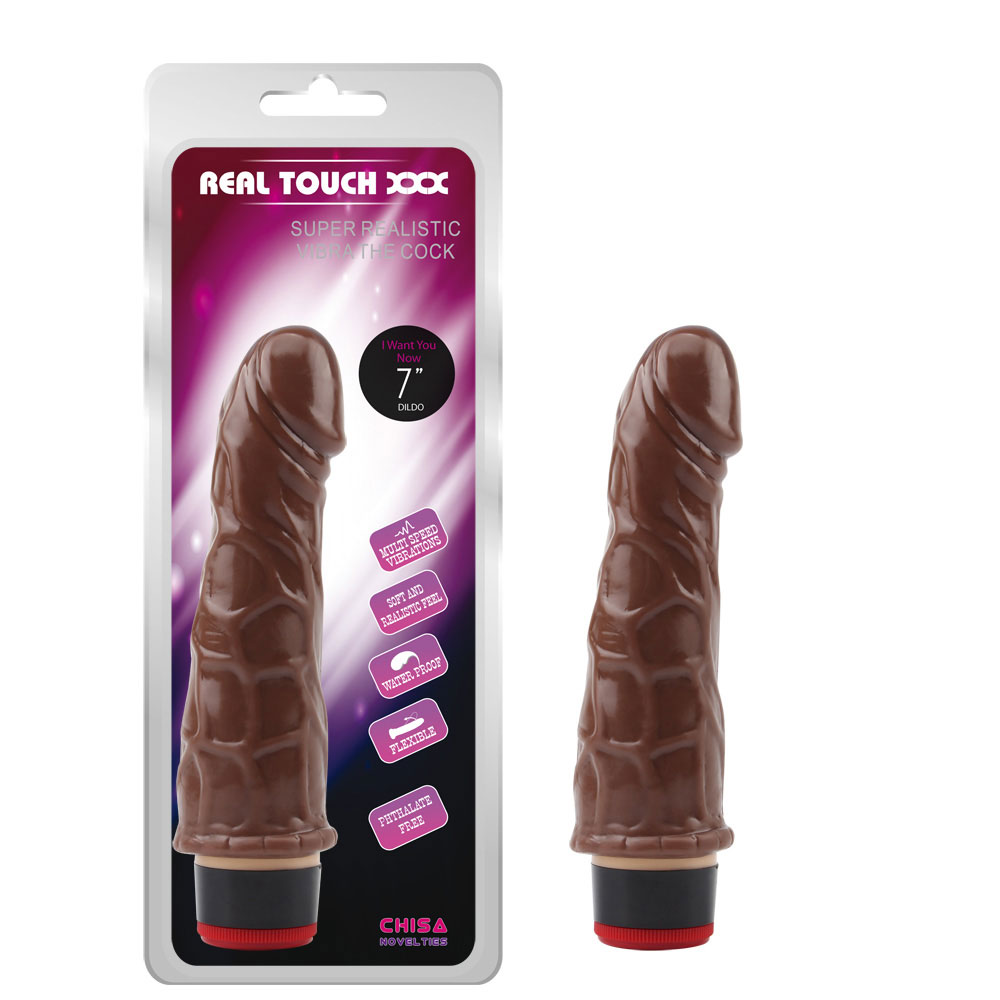 7” Vibe Cock-Brązowy