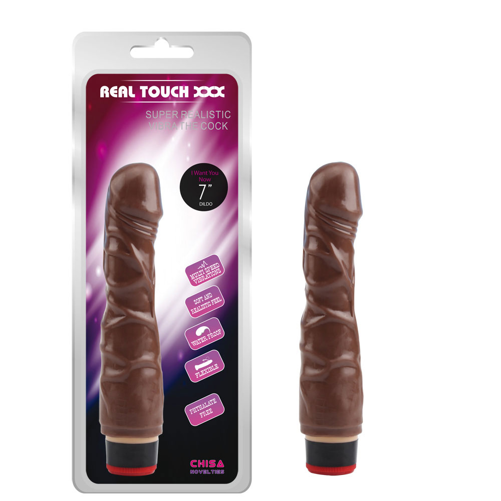 8” Vibe Cock-Brązowy