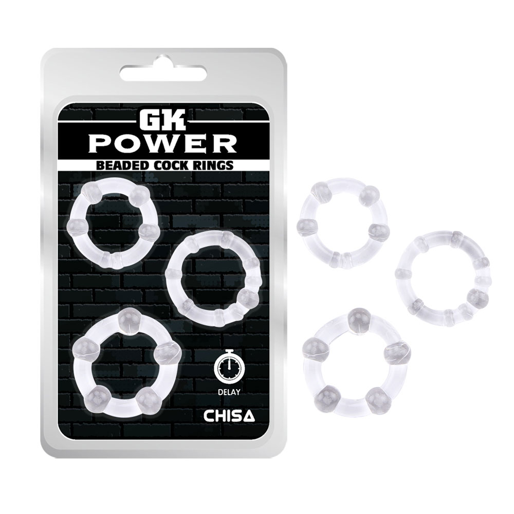 Zroszony Cock Rings-Przezroczysty