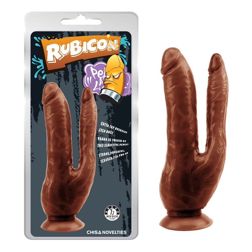 Dark Magic Podwójny Penis-Brązowy