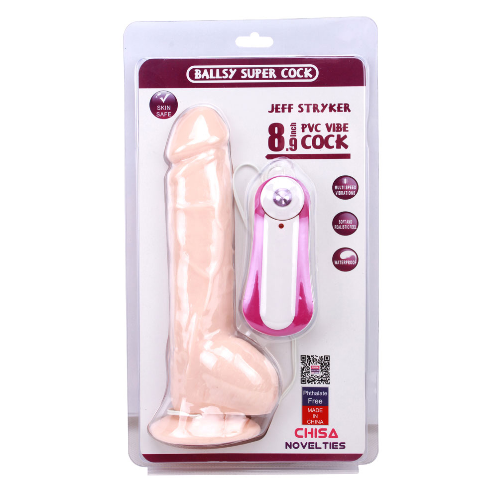 JEFF STRYKER Realistyczne wibrujące dildo 8,9
