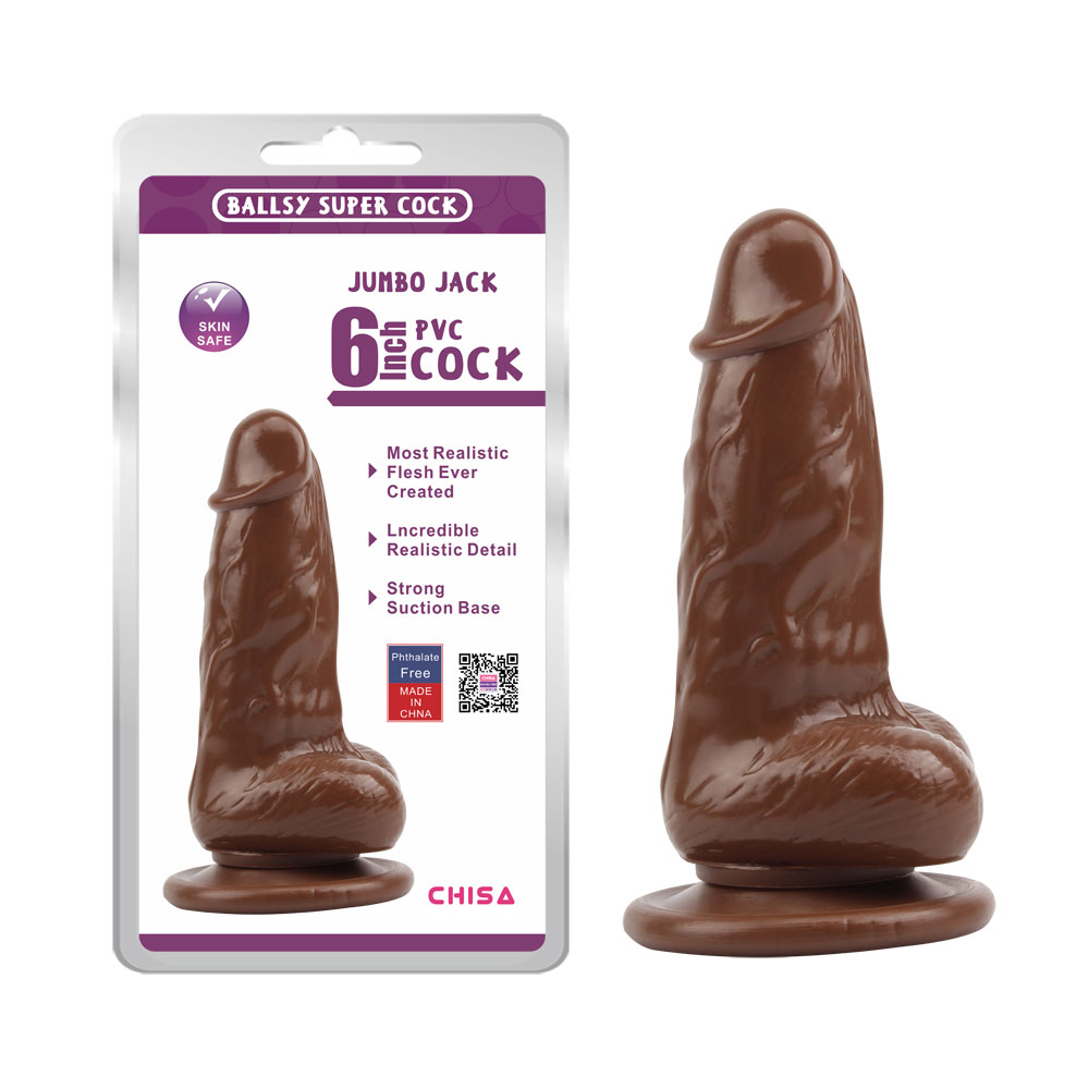Dildo JUMBO JACK 6 - brązowy